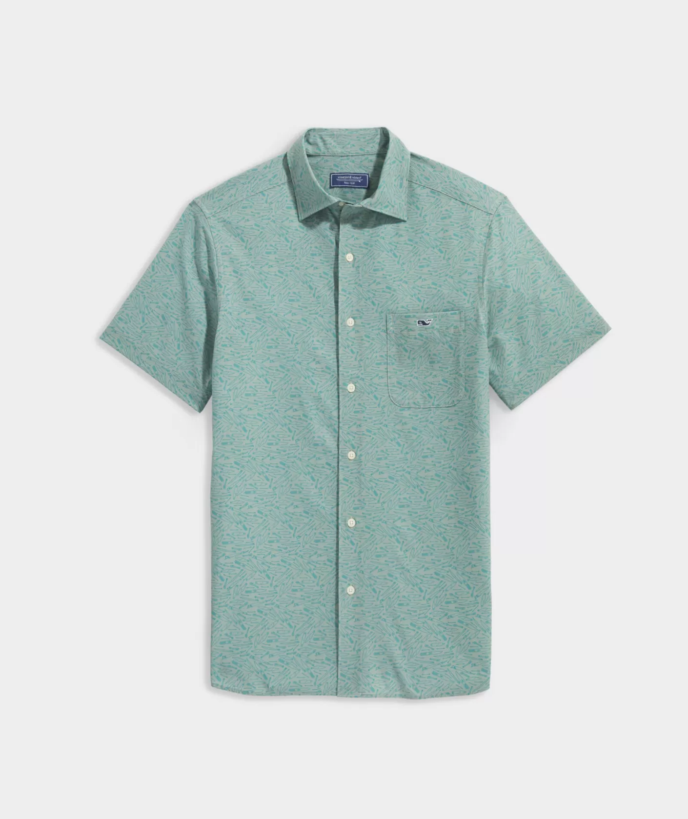 Vineyard Vines Abe Pieciak Fishing Lures Short-Sleeve Performance Shirt< Button-Down Shirts