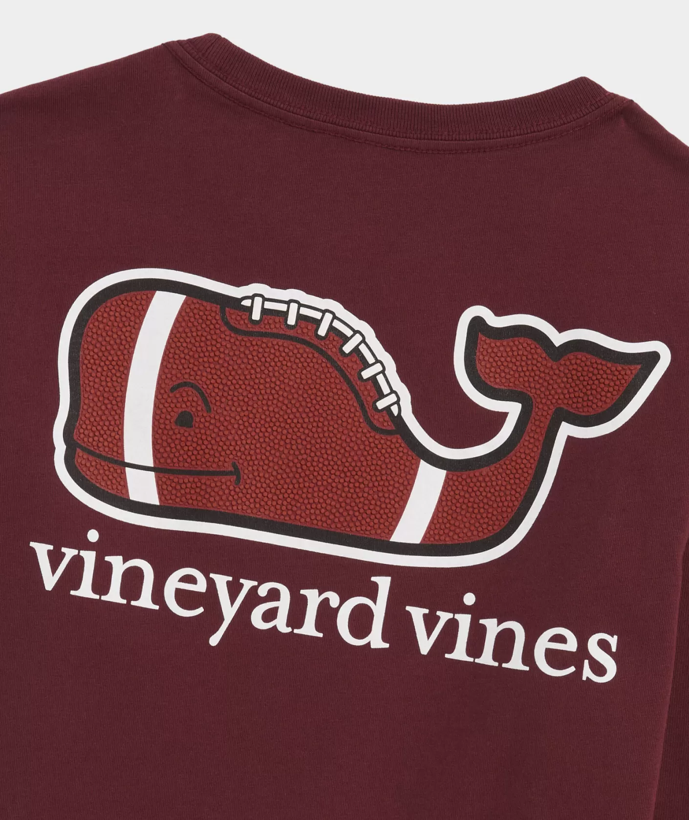 Vineyard Vines Boys' Football Whale Long-Sleeve Pocket Tee< Tees