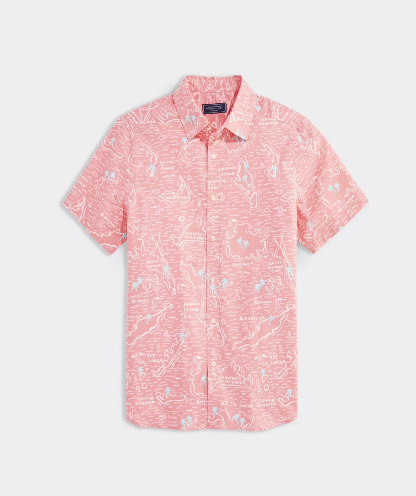 Vineyard Vines Cotton Short-Sleeve Gulf Floral Shirt< Mens | Button-Down Shirts