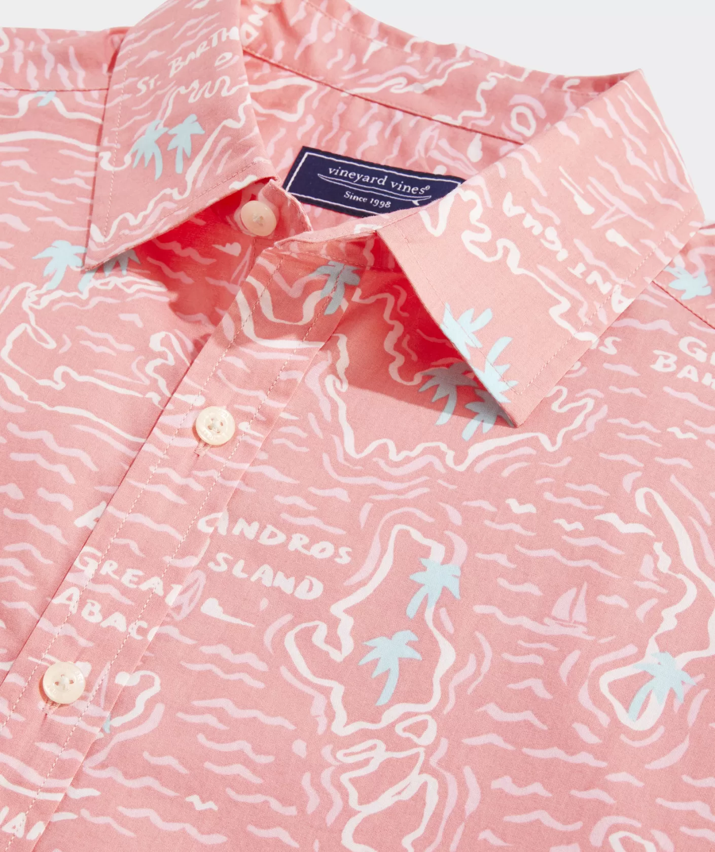 Vineyard Vines Cotton Short-Sleeve Gulf Floral Shirt< Mens | Button-Down Shirts