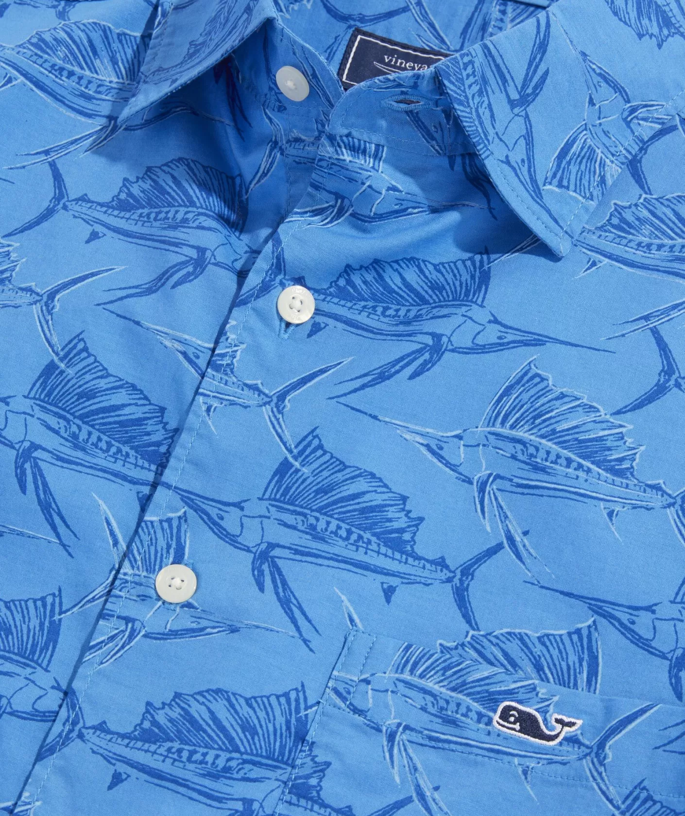 Vineyard Vines Cotton Short-Sleeve Sailfish Shirt< Button-Down Shirts