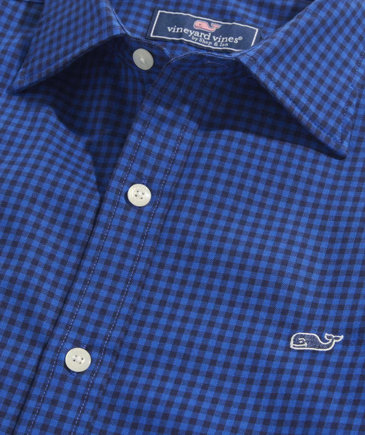 Vineyard Vines Cotton Twill Spread Collar Gingham Shirt< Button-Down Shirts