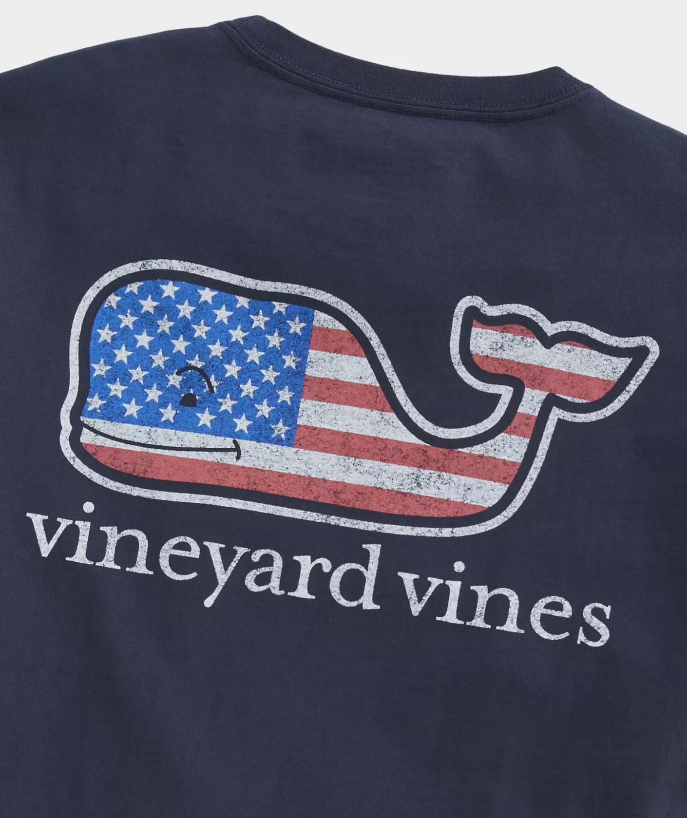 Vineyard Vines Flag Whale Short Sleeve Pocket Tee< Tees