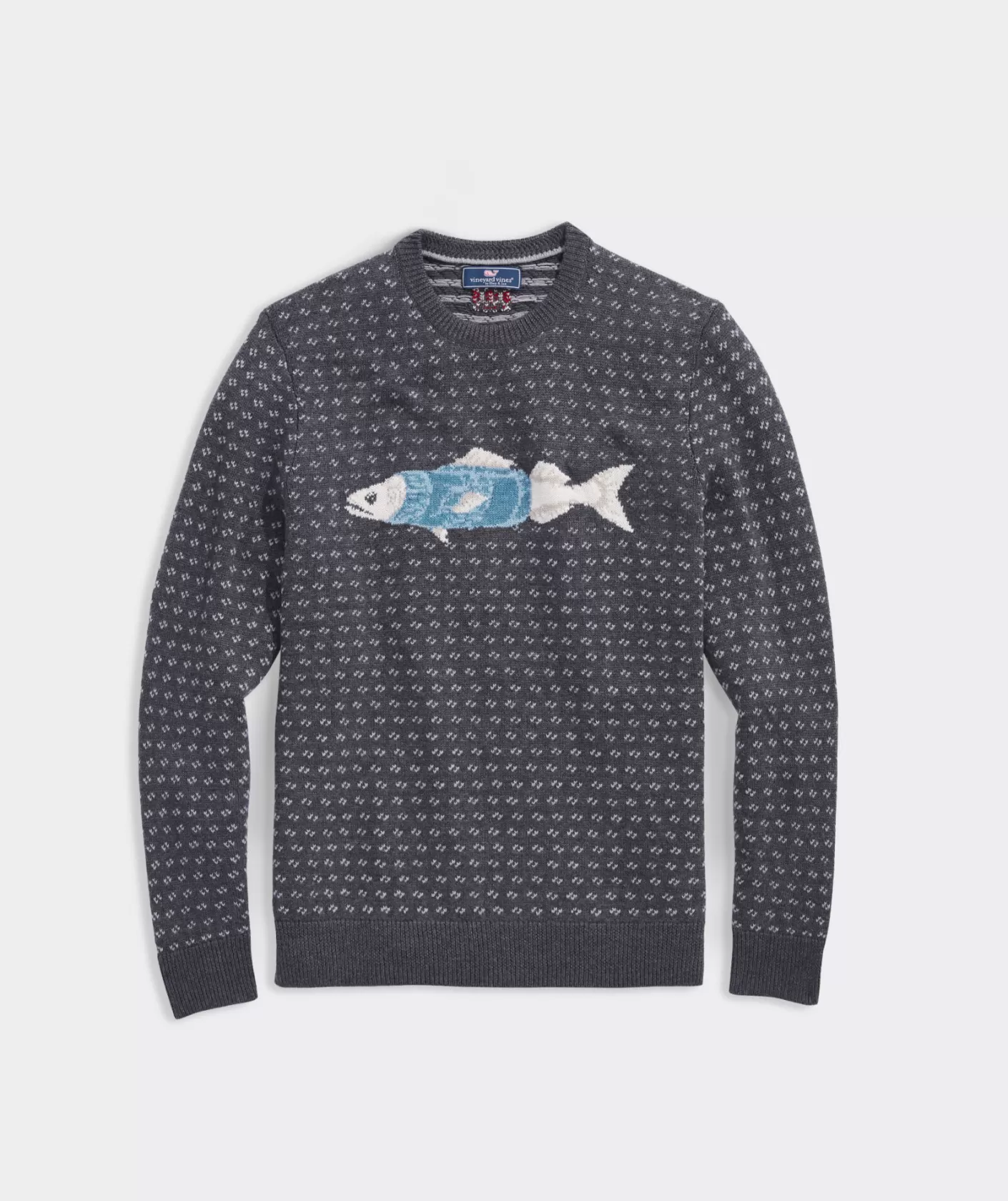 Vineyard Vines Merino Wool Fish Knit Crewneck Sweater< Sweaters