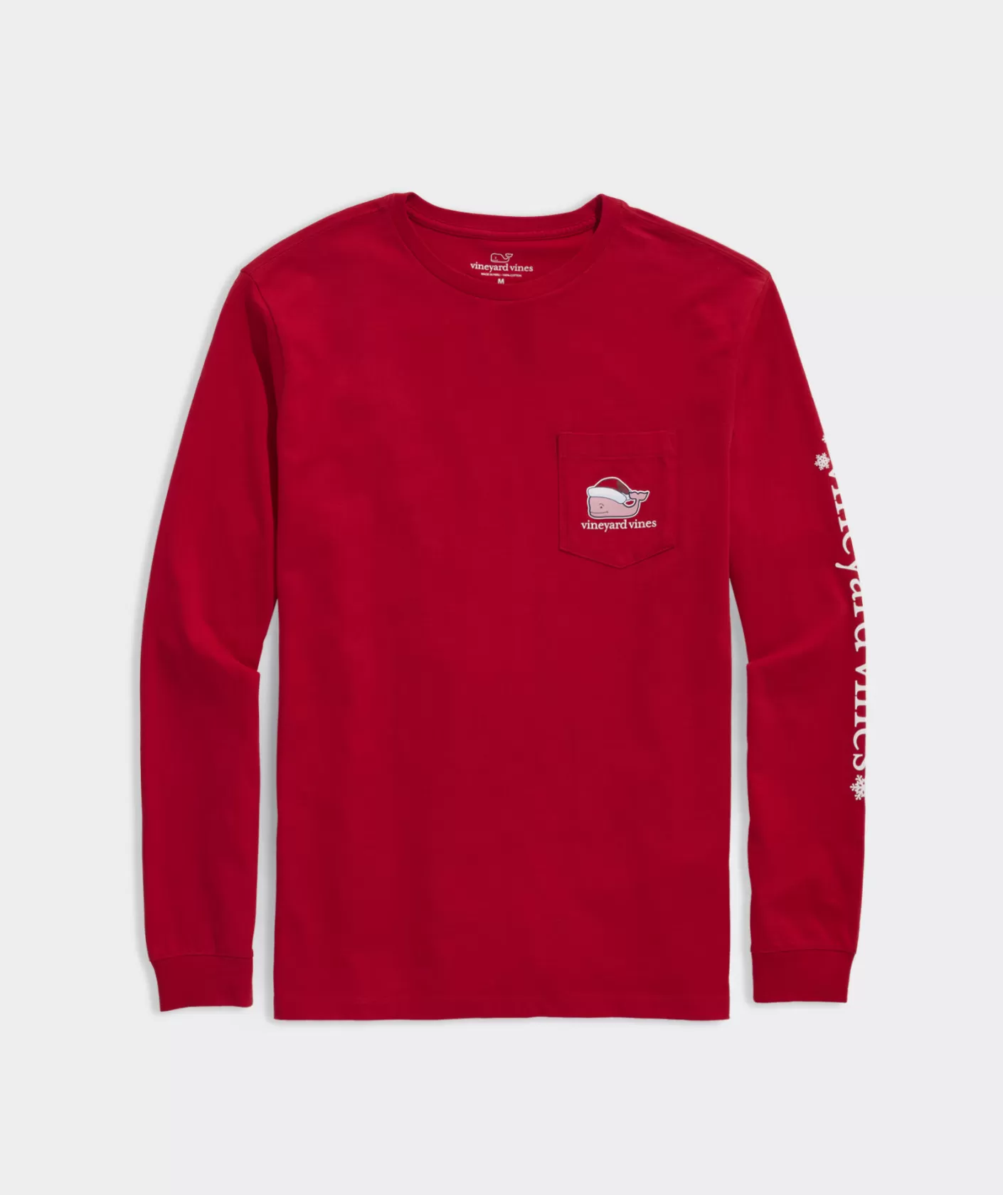 Vineyard Vines Santa Whale Long-Sleeve Pocket Tee< Tees