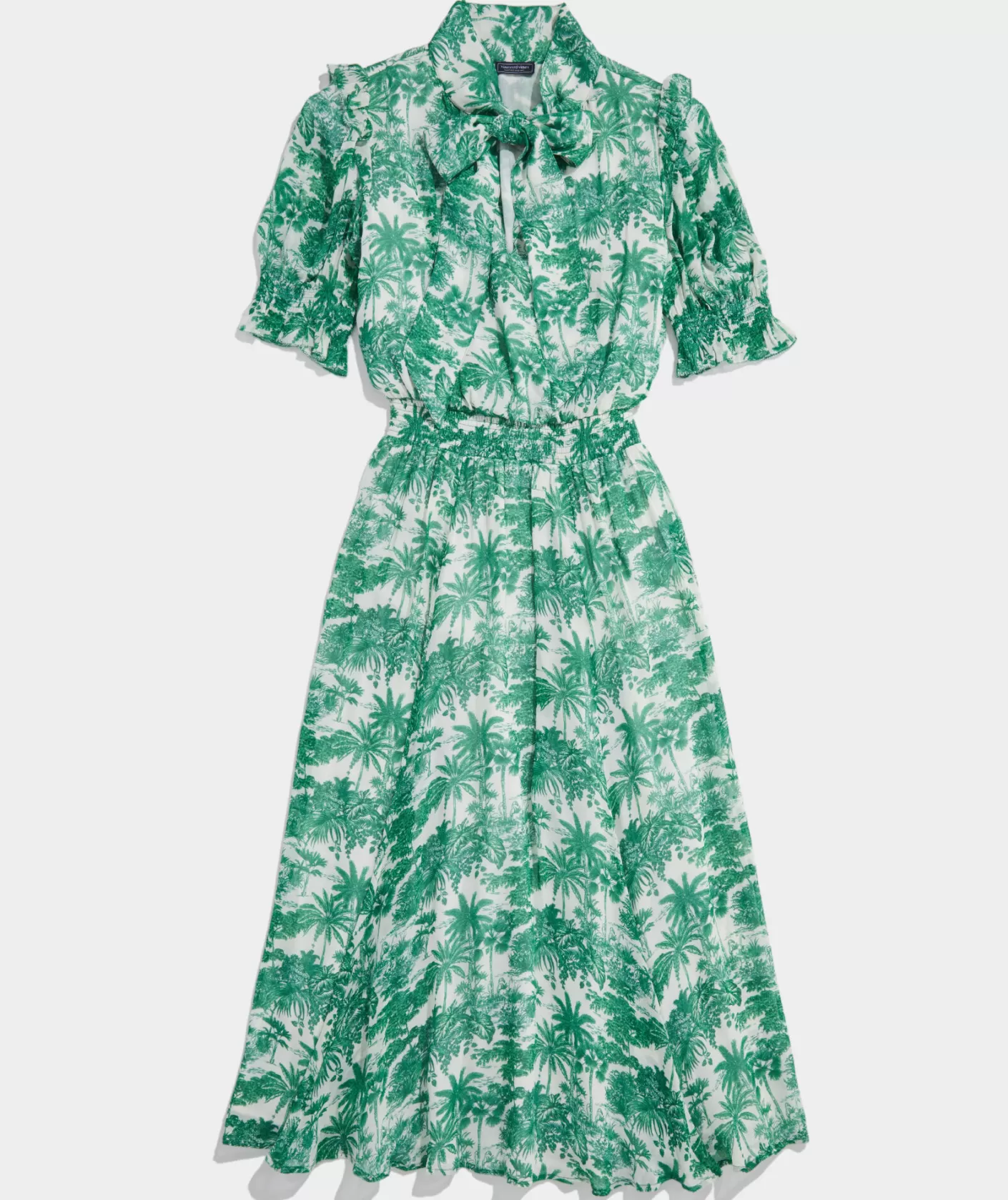 Vineyard Vines Toile Tie-Neck Midi Dress< Dresses & Skirts