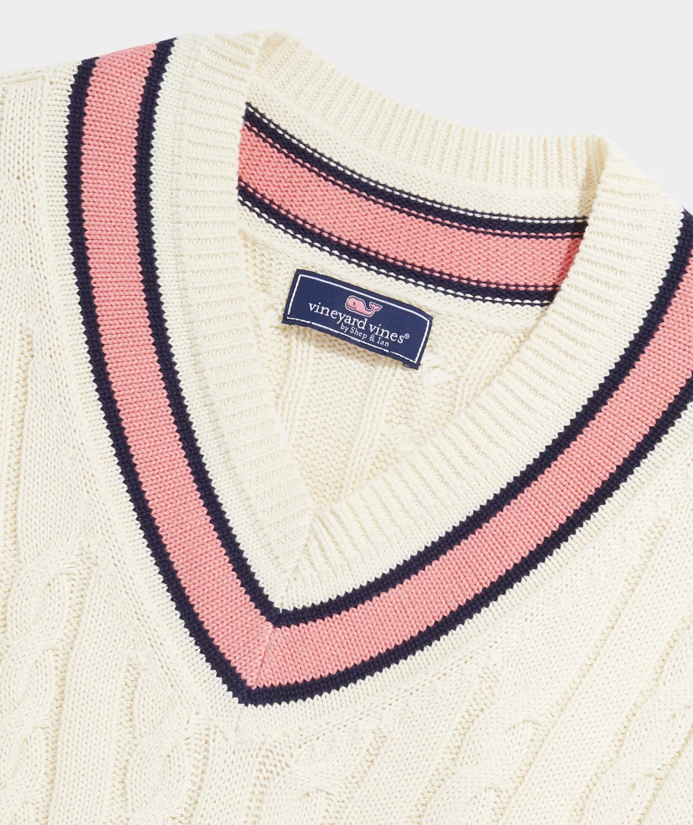 Vineyard Vines Varsity V-Neck Cotton Sweater< Sweaters